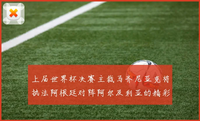 上届世界杯决赛主裁马齐尼亚克将执法阿根廷对阵阿尔及利亚的精彩对决